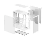 DeepCool Számítógépház - CG580 WH (fehér, abakos, venti nélkül, BTF, ATX, 2xUSB3.0, 1xUSB2.0)