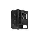 Endorfy Számítógépház - Arx 500 ARGB (ATX /micro ATX/ITX, 1xUSB-C, 2xUSB3.0, 4x14cm LED ventilátor, ablakos, fekete)