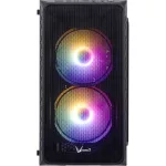 Formula Számítógépház - Air Mesh G4 Black (fekete, ablakos, 1x12cm venti, mATX, 1xUSB3.0, 1xUSB2.0)