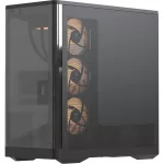 Formula Számítógépház - Crystal U9 PA Black (fekete, ablakos, 4x12cm venti, EATX, 2xUSB3.0, 1xType-C)