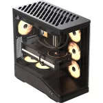 Formula Számítógépház - Crystal U9 PA Black (fekete, ablakos, 4x12cm venti, EATX, 2xUSB3.0, 1xType-C)