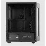 KEEP OUT Számítógépház - XC-200 MESH (fekete, ablakos, 3x12cm RGB venti, ATX, 2xUSB2.0, 1xUSB3.0)