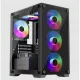 KEEP OUT Számítógépház - XC-201 GLASS (fekete, ablakos, 4x12cm ARGB venti, microATX, 1xUSB2.0, 1xUSB3.0)