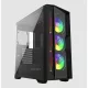 KEEP OUT Számítógépház - XC-500 GLASS (fekete, ablakos, 3x12cm ARGB venti, EATX, microATX, 2xUSB2.0, 1xUSB3.0)