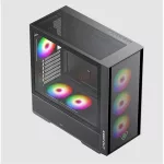 KEEP OUT Számítógépház - XC-805 MESH (fekete, ablakos, 6x12cm ARGB venti, microATX, 2xUSB2.0, 2xUSB3.0)