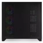 NJOY Számítógépház -  AURA (fekete, ablakos, ATX, 7x12cm, 2xUSB3.0, 1x USB-C)