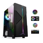 Spirit of Gamer Számítógépház - CLONE 3 Black (fekete, ablakos, 2x12cm ventilátor, alsó táp,  ATX, 1xUSB3.0, 2xUSB2.0)