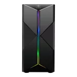 Spirit of Gamer Számítógépház - CLONE 3 Black (fekete, ablakos, 2x12cm ventilátor, alsó táp,  ATX, 1xUSB3.0, 2xUSB2.0)