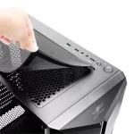 Spirit of Gamer Számítógépház - CLONE 3 Black (fekete, ablakos, 2x12cm ventilátor, alsó táp,  ATX, 1xUSB3.0, 2xUSB2.0)