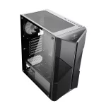Spirit of Gamer Számítógépház - CLONE 3 Black (fekete, ablakos, 2x12cm ventilátor, alsó táp,  ATX, 1xUSB3.0, 2xUSB2.0)