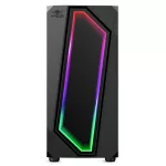 Spirit of Gamer Számítógépház - INFINITY Black (fekete, ablakos, 2x12cm ventilátor, alsó táp,  ATX, 1xUSB3.0, 2xUSB2.0)