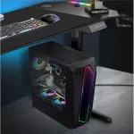 Spirit of Gamer Számítógépház - INFINITY Black (fekete, ablakos, 2x12cm ventilátor, alsó táp,  ATX, 1xUSB3.0, 2xUSB2.0)
