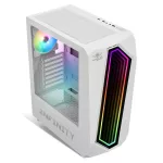 Spirit of Gamer Számítógépház - INFINITY White (fekete, ablakos, 2x12cm ventilátor, alsó táp,  ATX, 1xUSB3.0, 2xUSB2.0)