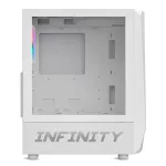 Spirit of Gamer Számítógépház - INFINITY White (fekete, ablakos, 2x12cm ventilátor, alsó táp,  ATX, 1xUSB3.0, 2xUSB2.0)