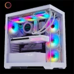 Spirit of Gamer Számítógépház - SPARK Arctic (fehér, ablakos, 6x12cm ventilátor, alsó táp,  ATX, 2xUSB3.0, 1xUSB-C)