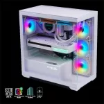 Spirit of Gamer Számítógépház - SPARK Arctic (fehér, ablakos, 6x12cm ventilátor, alsó táp,  ATX, 2xUSB3.0, 1xUSB-C)