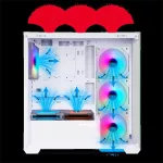 Spirit of Gamer Számítógépház - SPARK Arctic (fehér, ablakos, 6x12cm ventilátor, alsó táp,  ATX, 2xUSB3.0, 1xUSB-C)