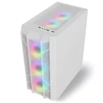 Spirit of Gamer Számítógépház - REBEL NX White (fekete, ablakos, 4x12cm ventilátor, alsó táp,  ATX, 1xUSB3.0, 2xUSB2.0)