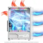 Spirit of Gamer Számítógépház - REBEL XT White (fekete, ablakos, 4x12cm ventilátor, alsó táp,  ATX, 1xUSB3.0, 2xUSB2.0)
