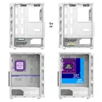 Spirit of Gamer Számítógépház - REBEL XT White (fekete, ablakos, 4x12cm ventilátor, alsó táp,  ATX, 1xUSB3.0, 2xUSB2.0)