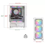 Spirit of Gamer Számítógépház - REBEL XT White (fekete, ablakos, 4x12cm ventilátor, alsó táp,  ATX, 1xUSB3.0, 2xUSB2.0)