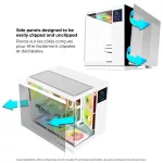 Spirit of Gamer Számítógépház - VIPER CRX White (fekete, ablakos, 6x12cm ventilátor, alsó táp,  ATX, 1x USB-C, 2x USB-A)