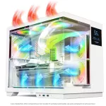 Spirit of Gamer Számítógépház - VIPER CRX White (fekete, ablakos, 6x12cm ventilátor, alsó táp,  ATX, 1x USB-C, 2x USB-A)