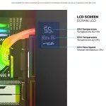 Spirit of Gamer Számítógépház - VIPER CRX Black (fekete, ablakos, 6x12cm ventilátor, alsó táp,  ATX, 1x USB-C, 2x USB-A)