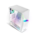 Spirit of Gamer Számítógépház - CLONE 4 White (fekete, ablakos, 2x12cm ventilátor, alsó táp,  ATX, 1xUSB3.0, 2xUSB2.0)