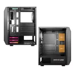 Spirit of Gamer Számítógépház - Rogue VI RGB (fekete, ablakos, 4x12cm ventilátor, alsó táp,  ATX, 1xUSB3.0, 2xUSB2.0)