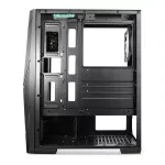 Spirit of Gamer Számítógépház - Rogue V RGB (fekete, ablakos, 2x12cm ventilátor, alsó táp,  ATX, 1xUSB3.0, 2xUSB2.0)