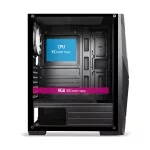 Spirit of Gamer Számítógépház - Rogue V RGB (fekete, ablakos, 2x12cm ventilátor, alsó táp,  ATX, 1xUSB3.0, 2xUSB2.0)