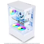 Spirit of Gamer Számítógépház - SPECTRA Arctic (fehér, ablakos, 3x12cm ventilátor, alsó táp,  ATX, 1xUSB3.0, 2xUSB2.0)