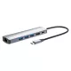 Manhattan USB HUB - USB-C PD 6-in-1 Type-C to HDMI, 3db USB-A, USB-C PD(100W) és Gigabit RJ45