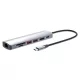 Manhattan USB HUB - USB-C PD 7-in-1 Type-C HDMI,  2db USB-A Ports, USB-C Power PD(100W), Gigabit RJ45 Port ésSD/microSD