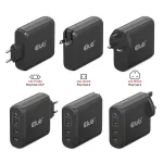 Club 3D Hálózati Adapter - CAC-1912EU (100W GaN, 2x USB-A, 2x USB-C, PD3.0, 4 csatlakozó)