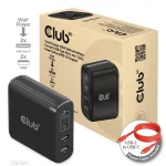 Club 3D Hálózati Adapter - CAC-1912EU (100W GaN, 2x USB-A, 2x USB-C, PD3.0, 4 csatlakozó)