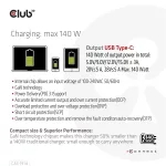 Club 3D Hálózati Adapter - CAC-1914EU (140W, GaN USB-C, PD 3.1)