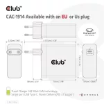 Club 3D Hálózati Adapter - CAC-1914EU (140W, GaN USB-C, PD 3.1)