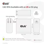 Club 3D Hálózati Adapter - CAC-1914EU (140W, GaN USB-C, PD 3.1)