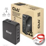 Club 3D Hálózati Adapter - CAC-1917 (140W GaN, 3x USB-C, 1x USB-A, PD3.1, 4 csatlakozó)