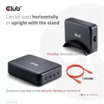 Club 3D Hálózati Adapter - CAC-1918 (240W GaN, 4x USB-C, PD3.1, 4 csatlakozó)