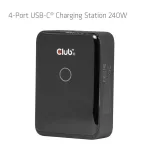 Club 3D Hálózati Adapter - CAC-1933 (240W GaN, 4x USB-C, PD3.1, PPS + LED kijelző)