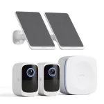 Safemo IP wifi csempekamera szett - SK012 (4K Ultra HD, IP65, mikrofon, hangszóró, 32GB, 6400mAh, SolarP 5W, 24/7)