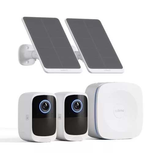 Safemo IP wifi csempekamera szett - SK012 (4K Ultra HD, IP65, mikrofon, hangszóró, 32GB, 6400mAh, SolarP 5W, 24/7)