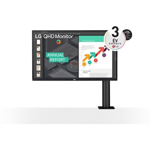 LG Monitor 27" Ergonomic - 27QN880-B (IPS; 16:9; 2560x1440; 5ms; 350cd; HDMIx2; DP; USB-C, sRGB99%; FreeSync™; HDR10)