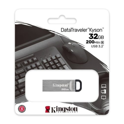 Kingston Pendrive - Datatraveler  Kyson DTKN/32GB (32GB, USB3.2, ezüst)