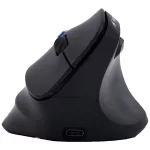 Bluestork Vezeték nélküli Egér - M-WL-ERGO-LUMI-TH (Ergonomic, Rechargeable, 2,4GHZ+Bluetooth, 4800 DPI, 6 gomb, fekete)