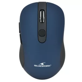   Bluestork Vezeték nélküli Egér - M-WL-OFF60-BLUE (1600 DPI, 6 gomb, optikai, kék)