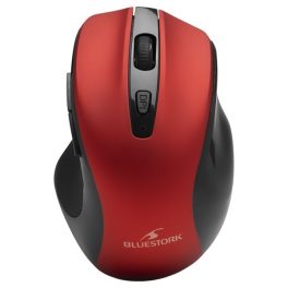   Bluestork Vezeték nélküli Egér - M-WL-OFF75-RED (Rechargeable, Bluetooth, 1600 DPI, 6 gomb, optikai, piros)